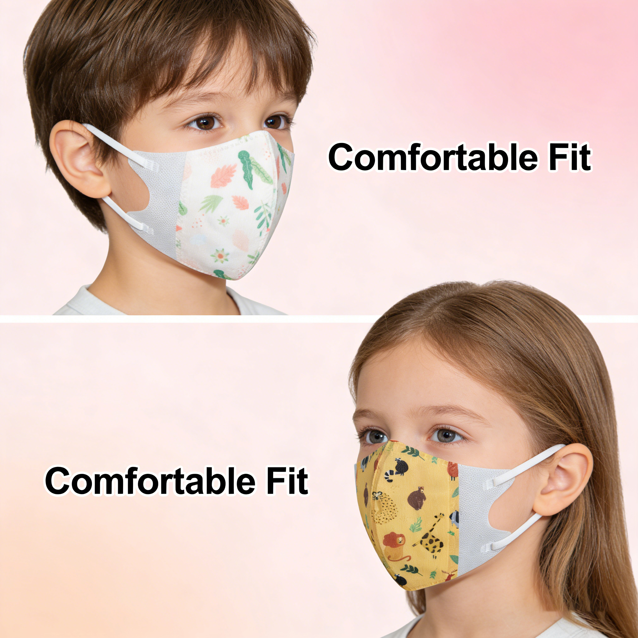 50-100pcs  Kids Face Mask FPP2 - Face Mask Storage Box incelemesi ve fiyatı