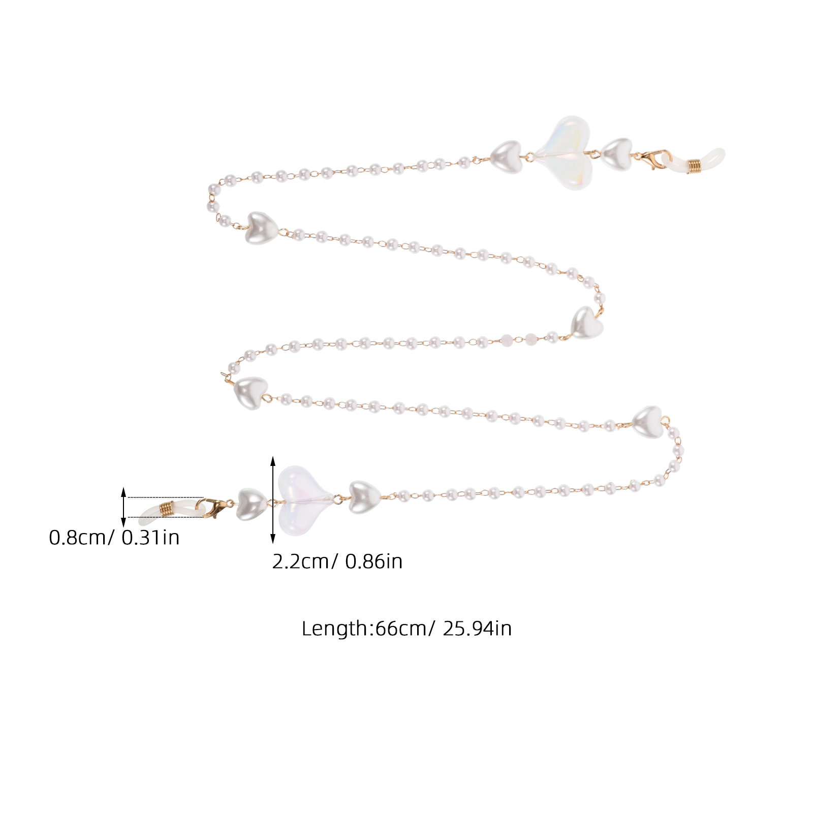 Peach Heart Mask Chain Stylish - Mask Chain Holder incelemesi ve fiyatı