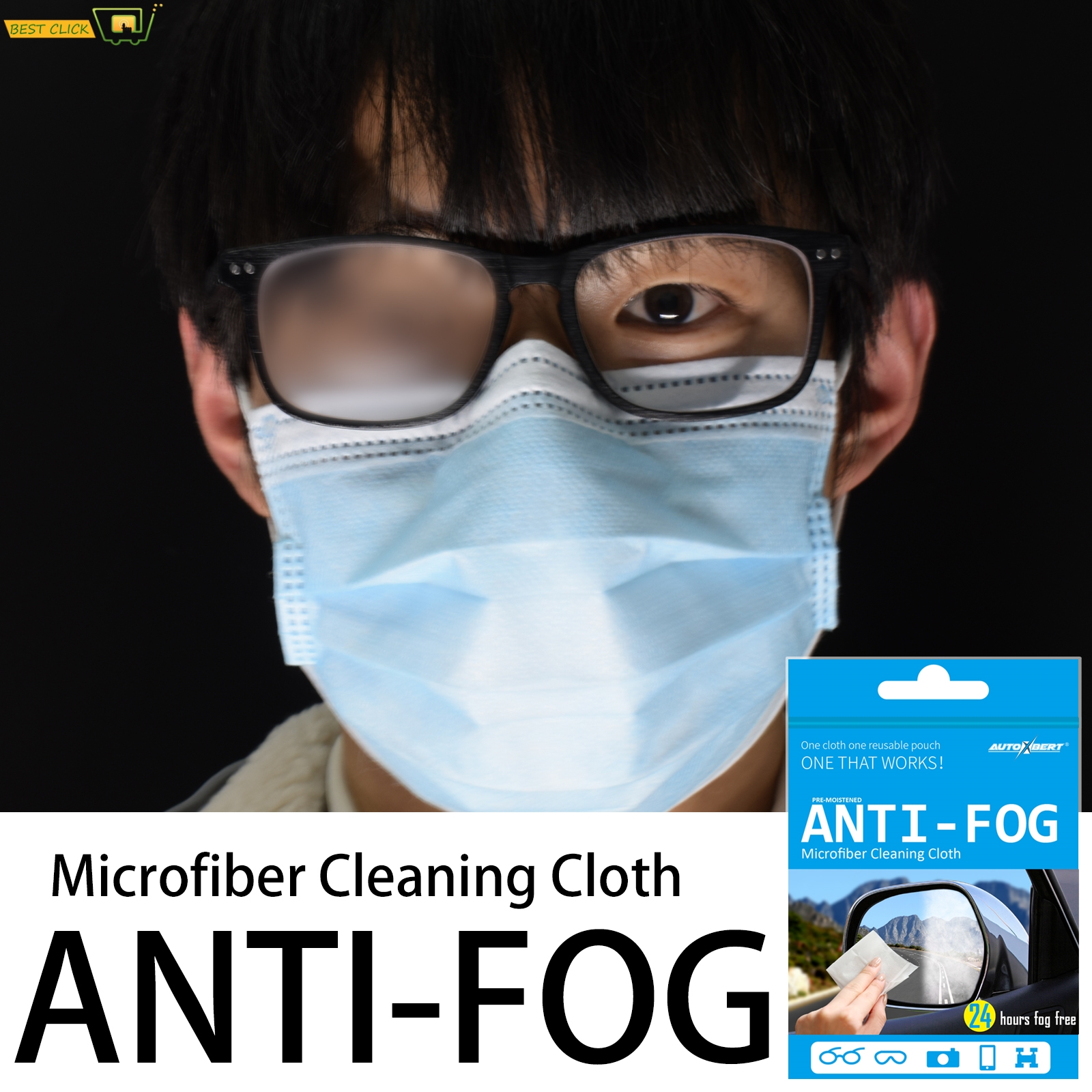 Reusable Anti-Fog Lens Wipes A - Cloth Face Mask Washable incelemesi ve fiyatı