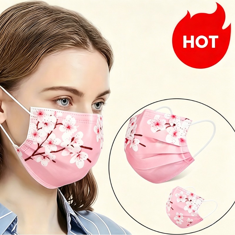 10pcs Floral Star Print Face M - Cloth Face Mask Washable incelemesi ve fiyatı