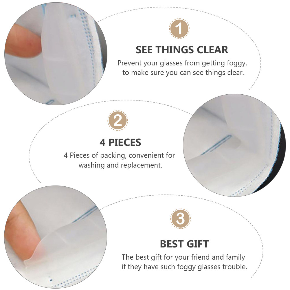 4Pcs Eyeglasses Foggy Prevente - Silicone Mask Bracket incelemesi ve fiyatı