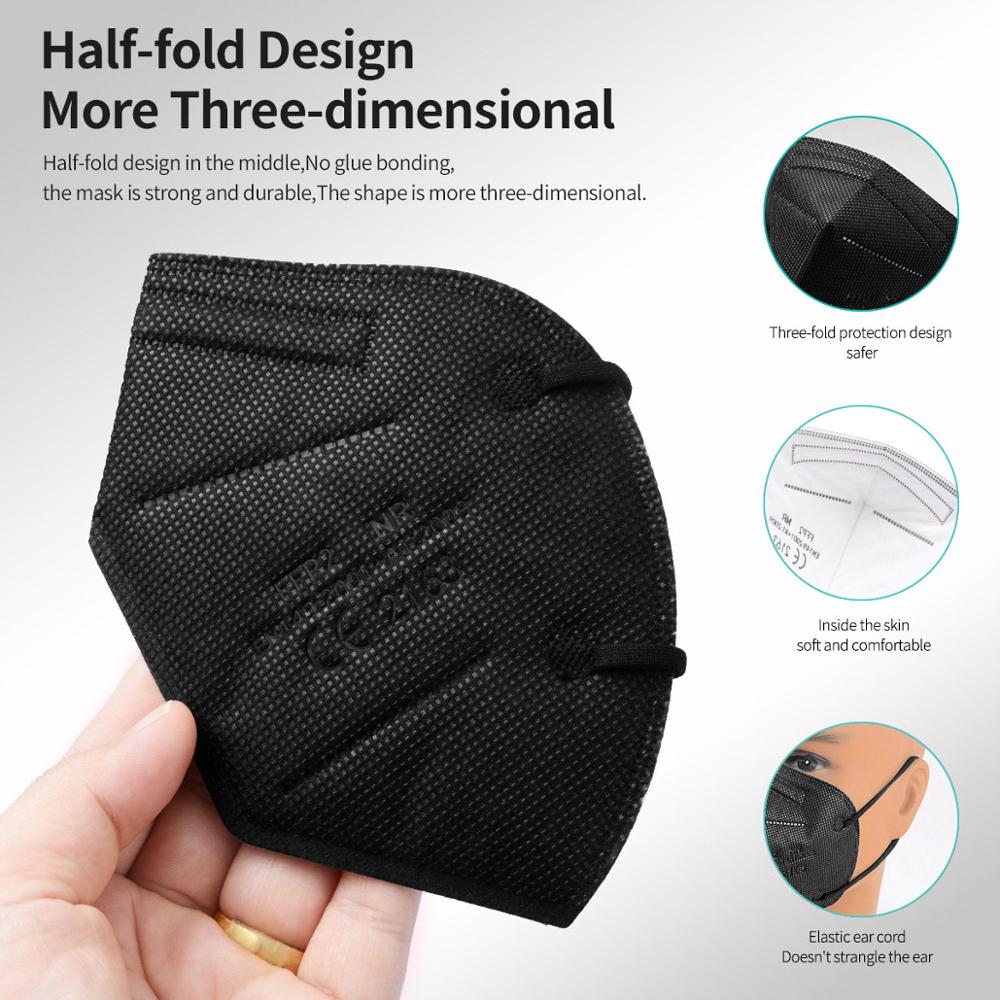10-100Pcs FFP2 Masks KN95 Masc - Kn95 Respirator Mask incelemesi ve fiyatı