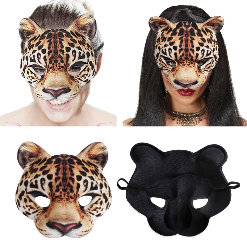Leopard Mask Party Mask Dress  - Respirator Half Face incelemesi ve fiyatı