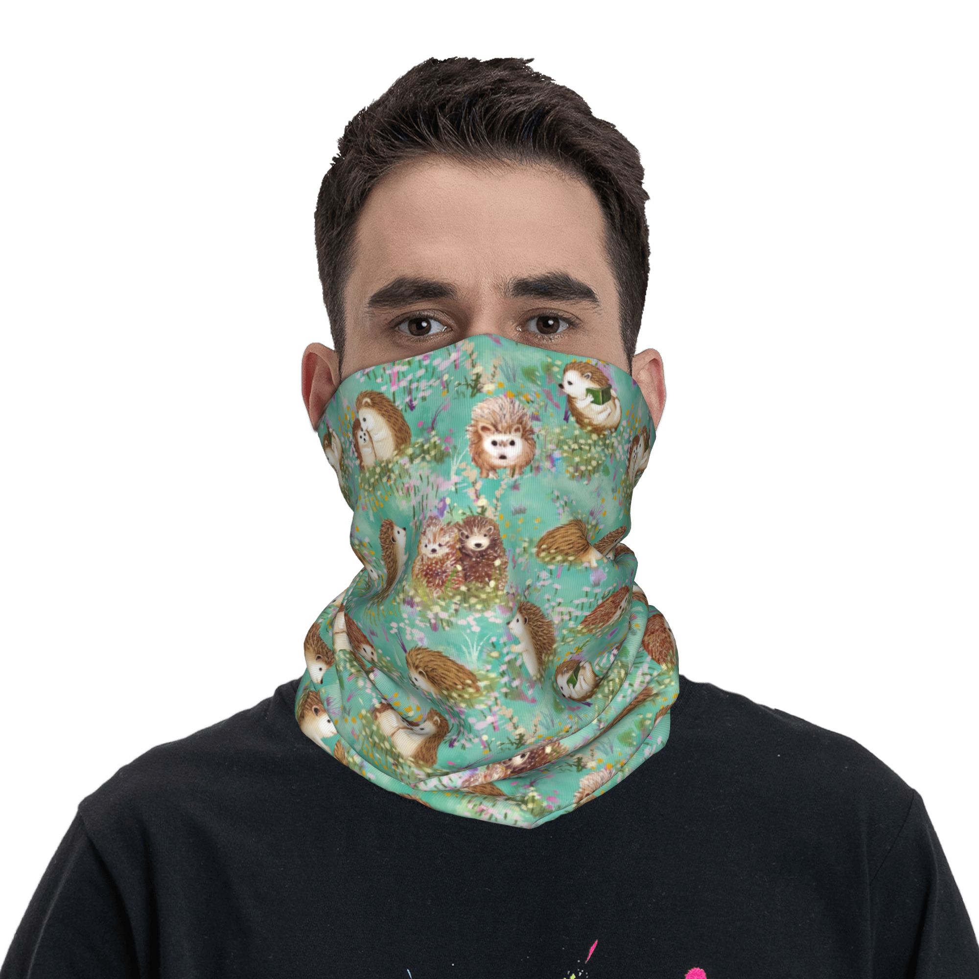 Autumn Hedgehog Spring Floral  - Neck Gaiter Face Cover incelemesi ve fiyatı