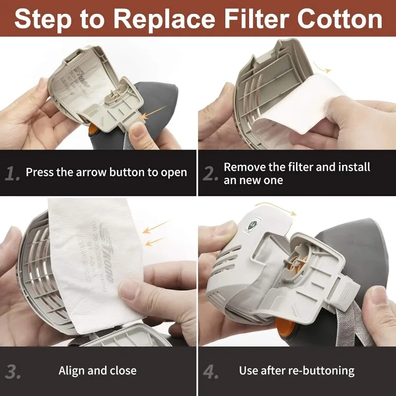 Dust Mask +20pcs Filter Cotton - Dust Mask Construction incelemesi ve fiyatı
