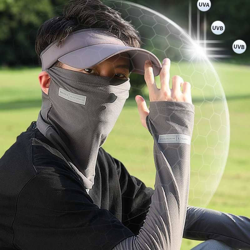 2Pcs Set Sun UV Protection Arm - Sports Mask Breathable incelemesi ve fiyatı
