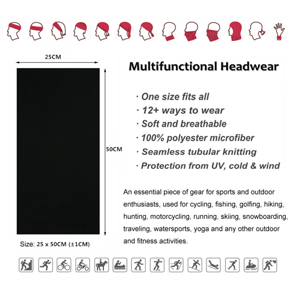 Seamless Solid Color Bandanas  - Neck Gaiter Face Cover incelemesi ve fiyatı