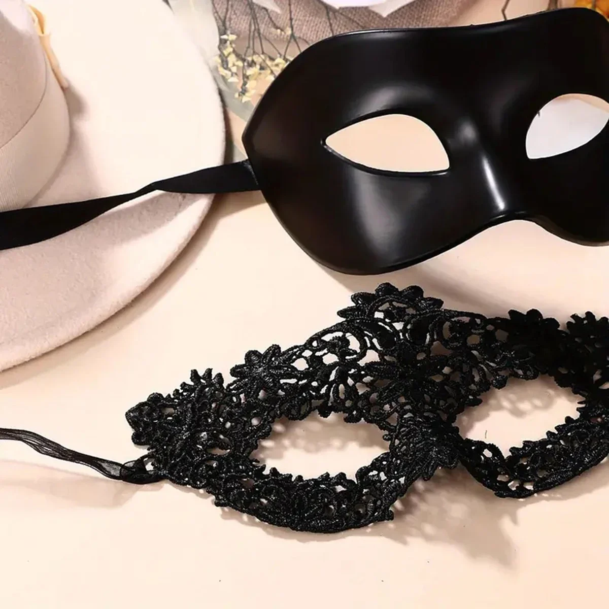 2pcs Elegant Black Lace Masque - Black Face Mask Pack incelemesi ve fiyatı