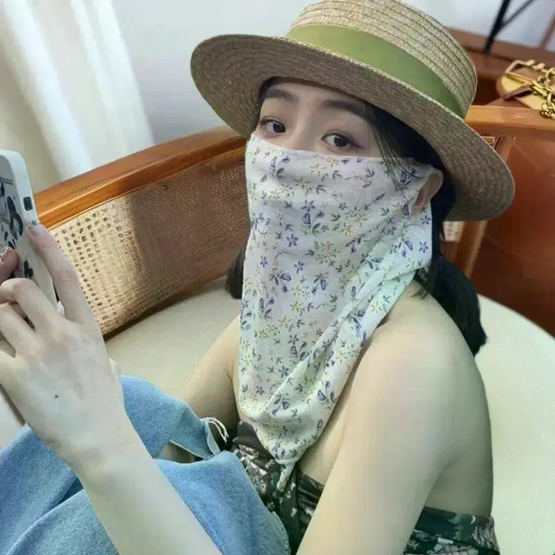 Flowers Summer Sunscreen Mask  - Kids Face Mask incelemesi ve fiyatı