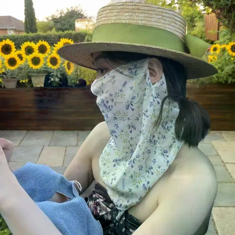 Flowers Summer Sunscreen Mask  - Kids Face Mask incelemesi ve fiyatı