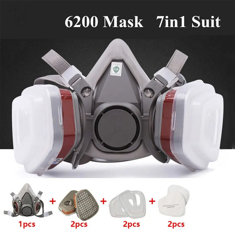 6200 7 in1 Gas Mask Gas-Proof  - Respirator Half Face incelemesi ve fiyatı