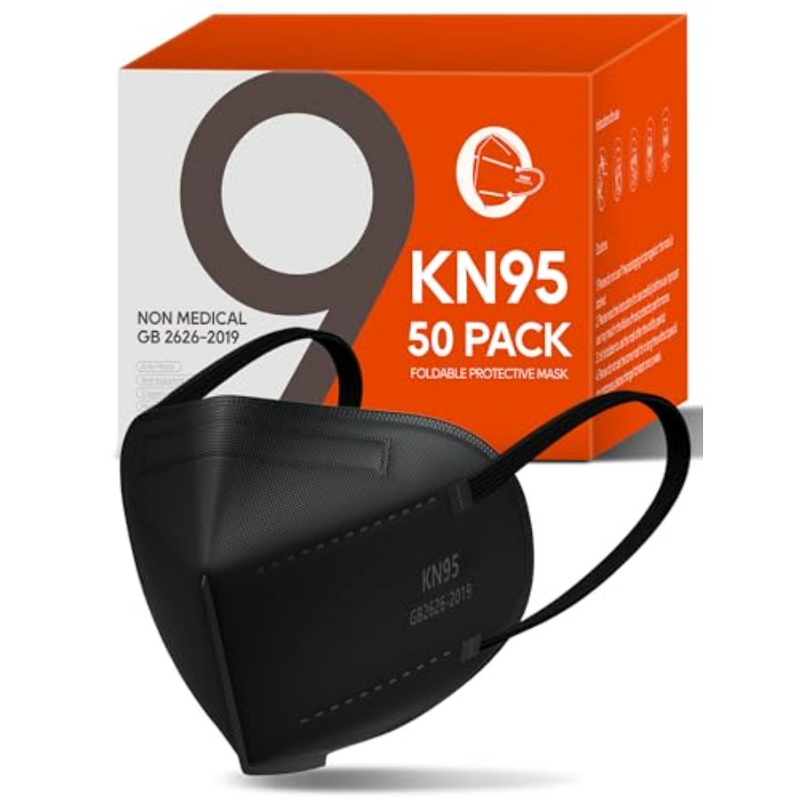 KN95 Face Masks 50 Pack for Ad - Black Face Mask Pack incelemesi ve fiyatı