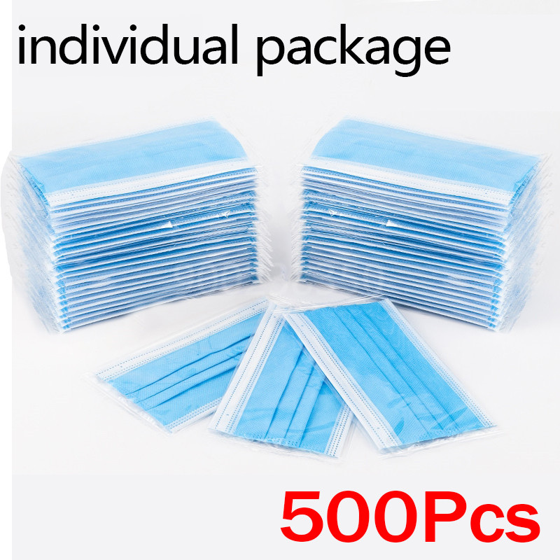 10-500pcs Disposable Adults in - Disposable Mask Blue incelemesi ve fiyatı